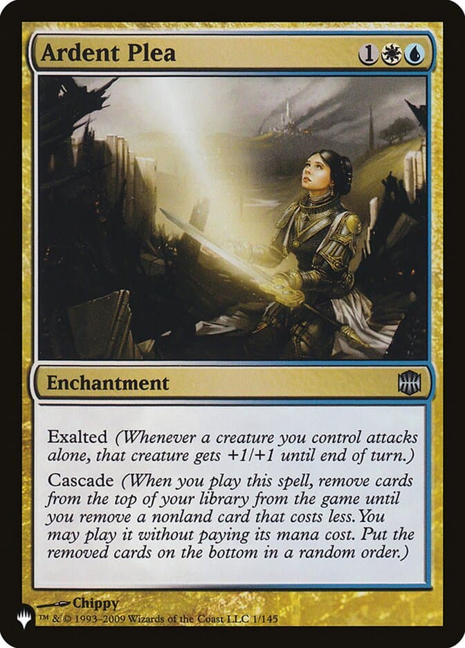 Ardent Plea — The List