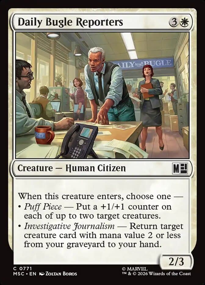 Daily Bugle Reporters — Marvel Super Heroes Commander