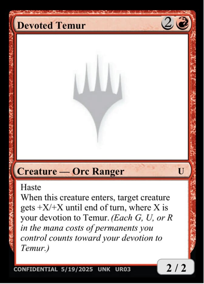 Devoted Temur — Unknown Event