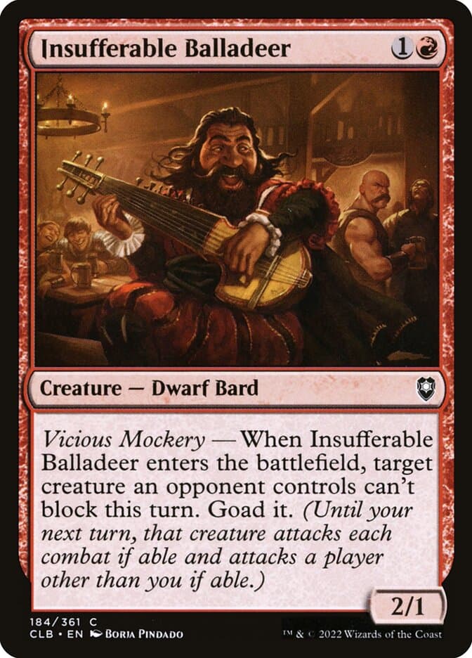 Insufferable Balladeer — Commander Legends: Battle for Baldur's Gate