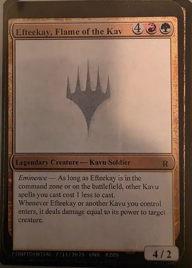 Efteekay, Flame of the Kav — Unknown Event