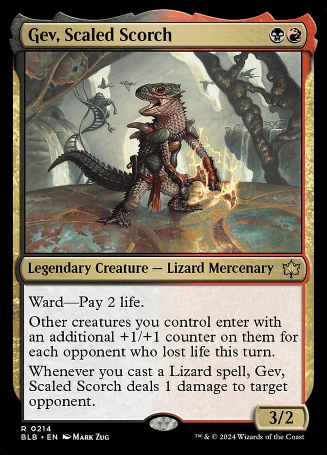 Gev, Scaled Scorch — Bloomburrow