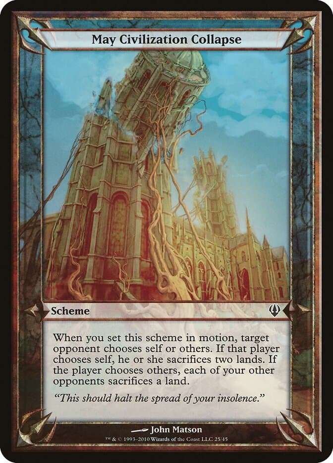 May Civilization Collapse — Archenemy Schemes