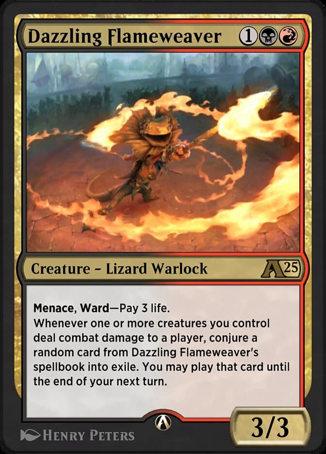 Dazzling Flameweaver — Alchemy: Bloomburrow