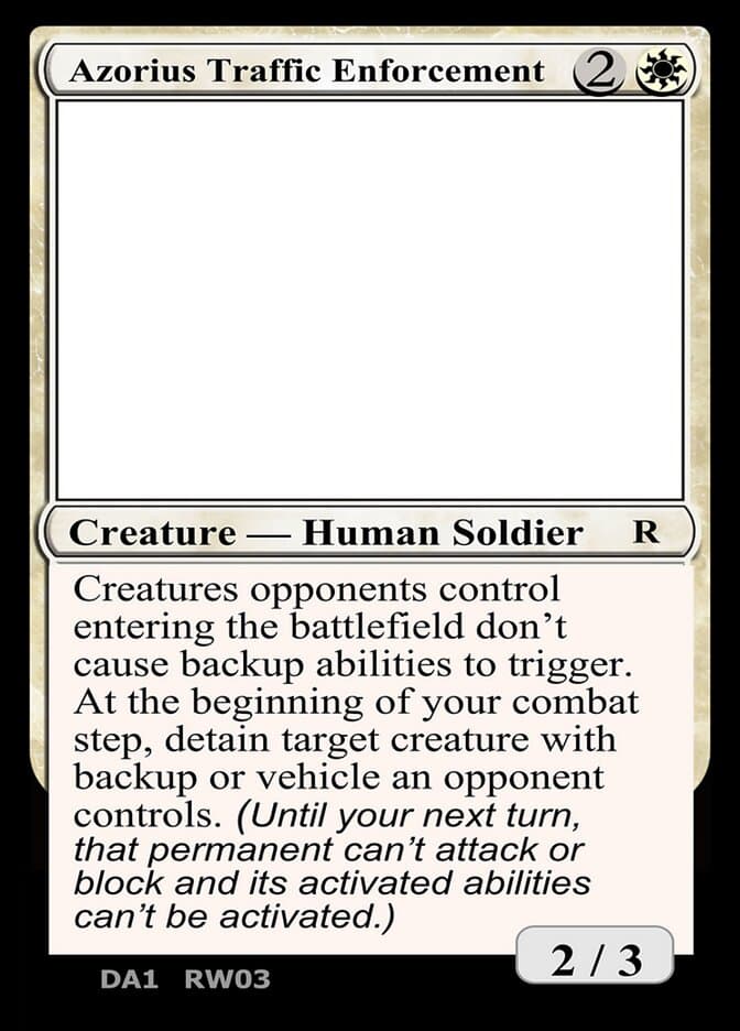 Azorius Traffic Enforcement — Unknown Event