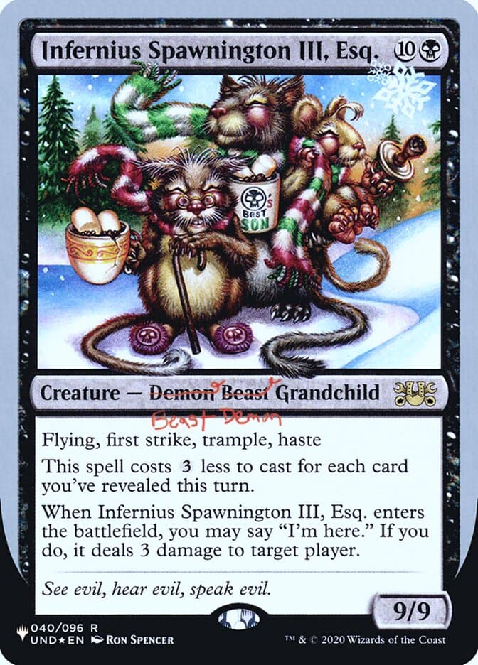 Infernius Spawnington III, Esq. — The List (Unfinity Foil Edition)