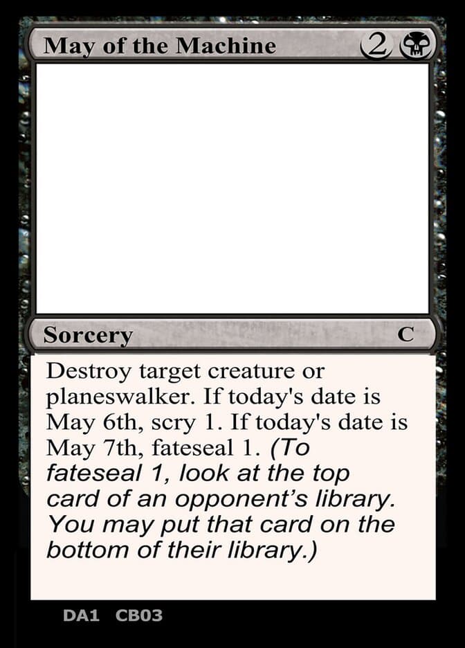 May of the Machine — Unknown Event