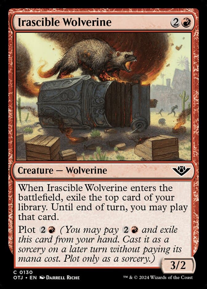 Irascible Wolverine — Outlaws of Thunder Junction