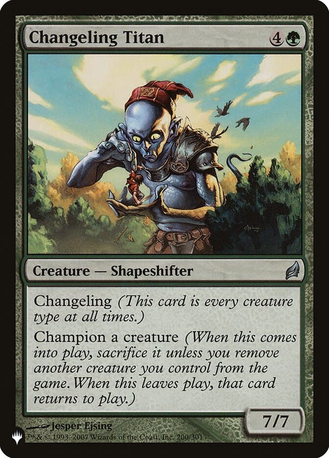 Changeling Titan — The List