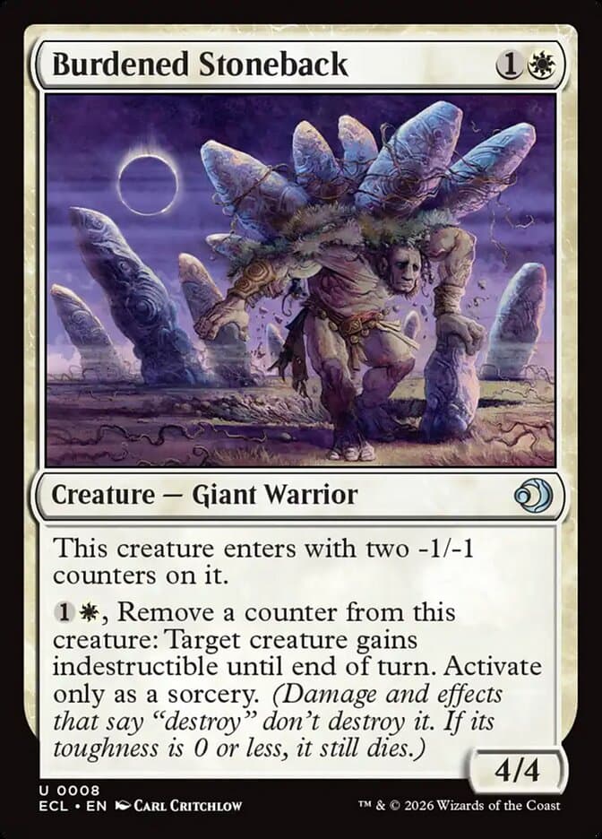 Burdened Stoneback — Lorwyn Eclipsed