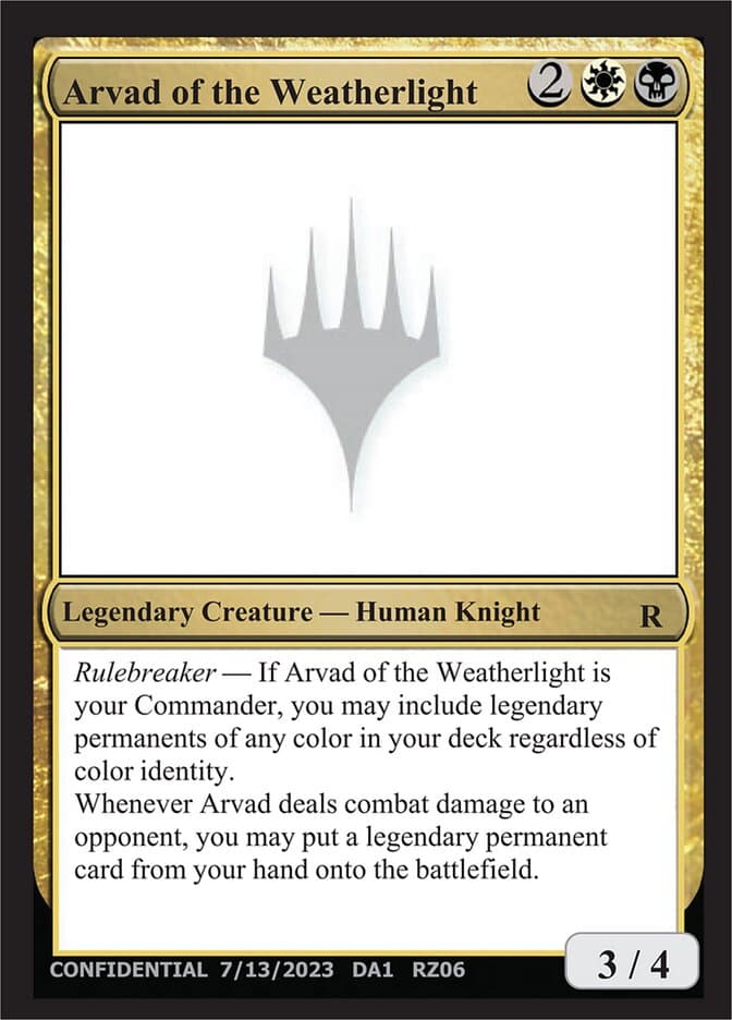 Arvad of the Weatherlight — Unknown Event