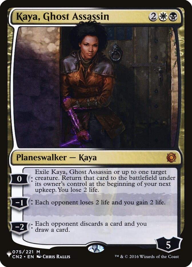Kaya, Ghost Assassin — The List