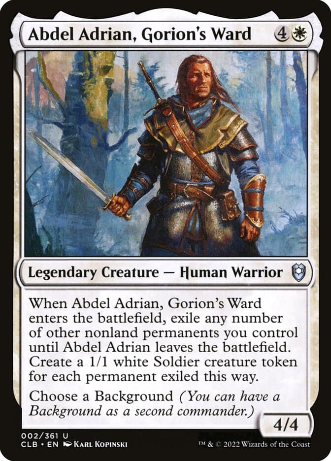 Abdel Adrian, Gorion's Ward — Commander Legends: Battle for Baldur's Gate