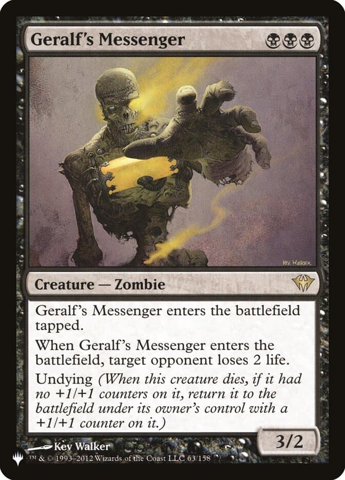 Geralf's Messenger — The List