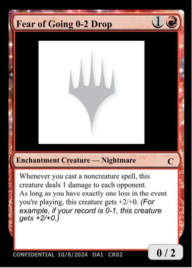 Fear of Going 0-2 Drop — Unknown Event
