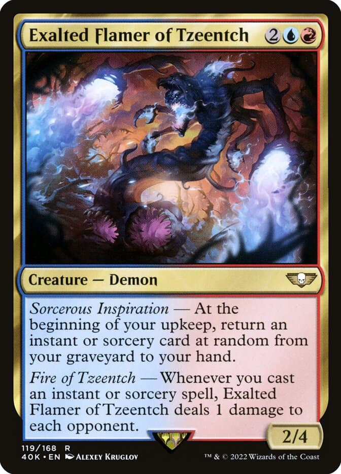 Exalted Flamer of Tzeentch — Warhammer 40,000 Commander