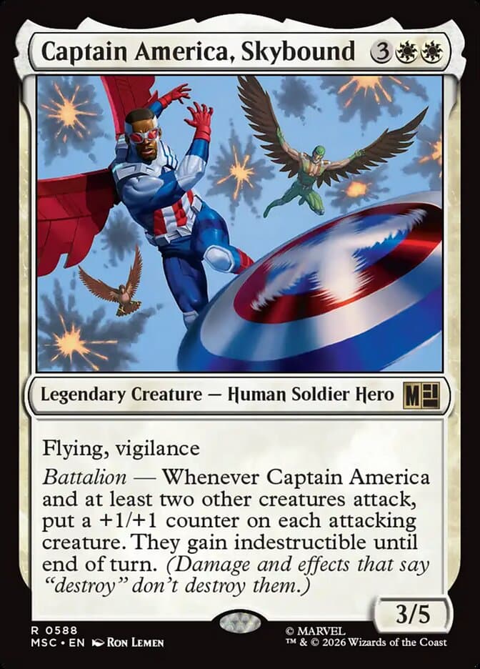 Captain America, Skybound — Marvel Super Heroes Commander