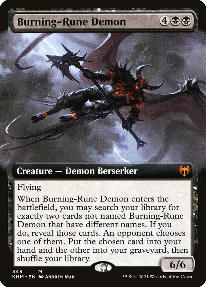Burning-Rune Demon — Kaldheim