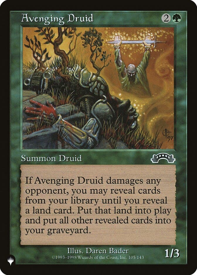 Avenging Druid — The List