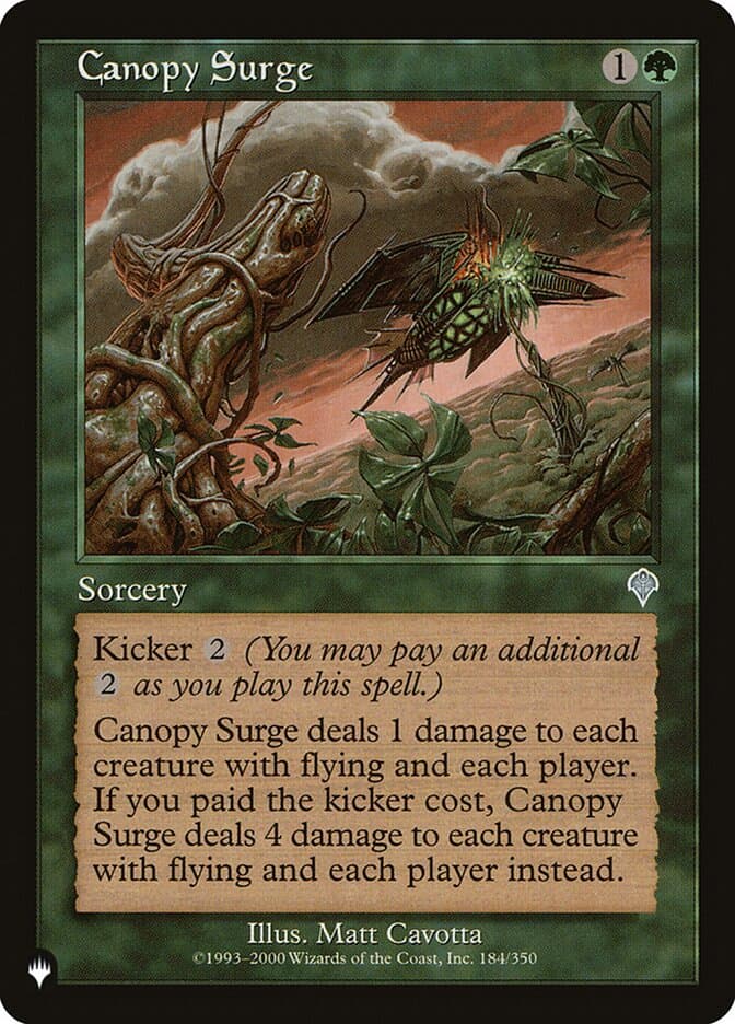 Canopy Surge — The List