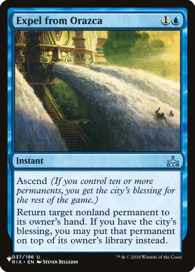Expel from Orazca — The List