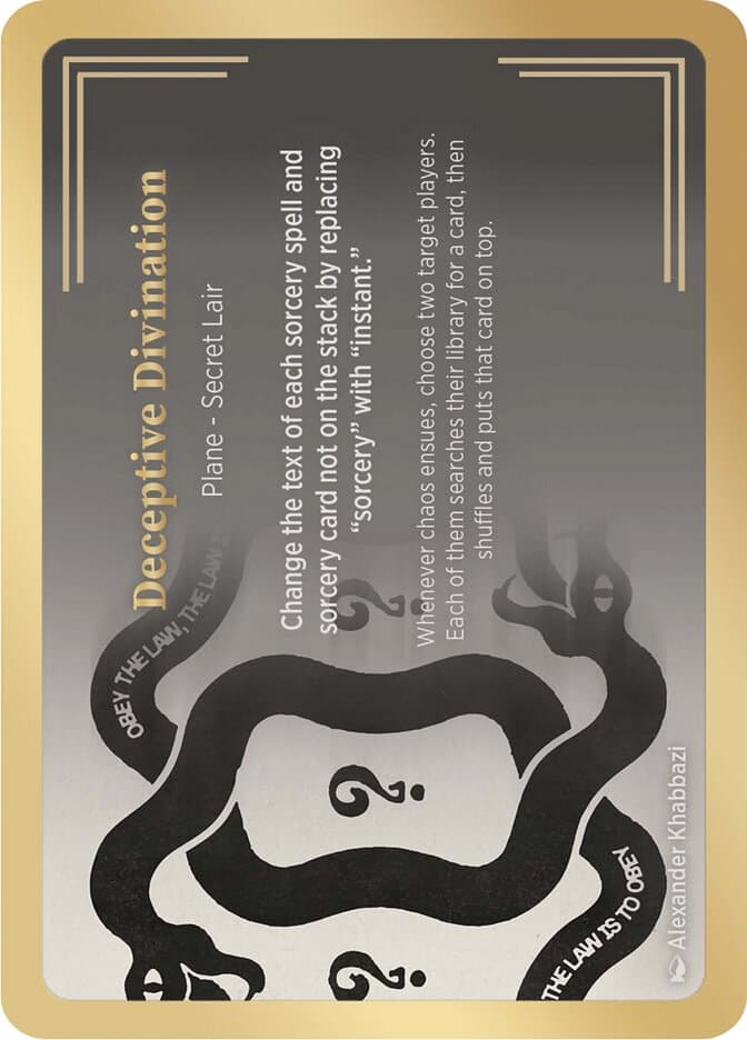 Deceptive Divination — Secret Lair Showcase Planes