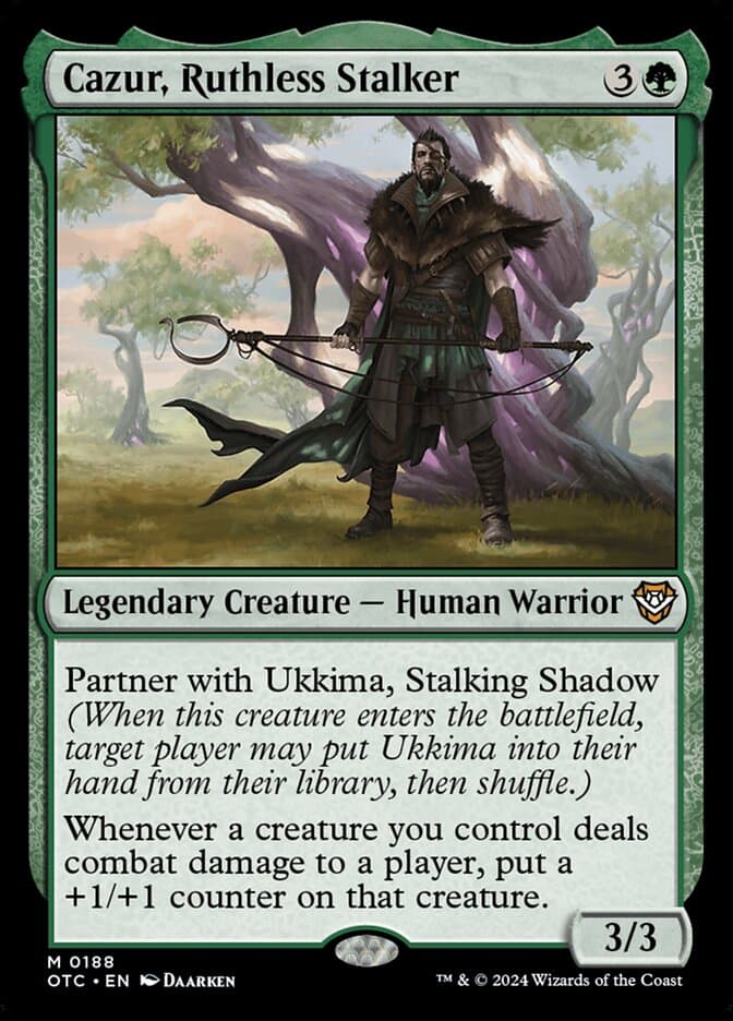 Cazur, Ruthless Stalker — Outlaws of Thunder Junction Commander
