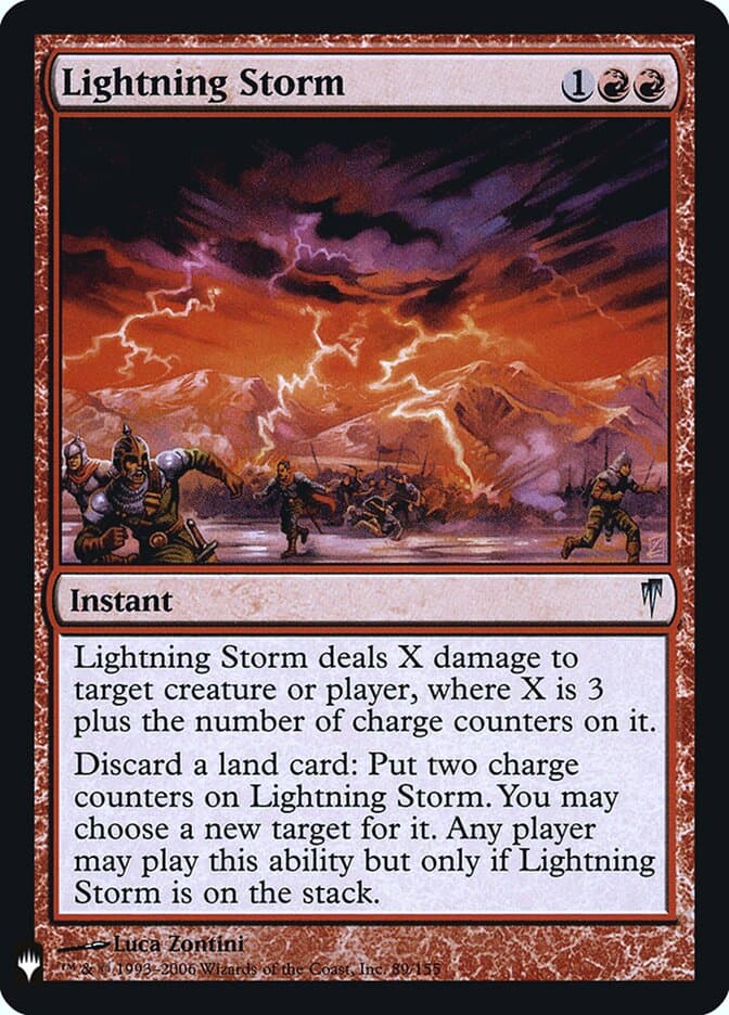 Lightning Storm — The List