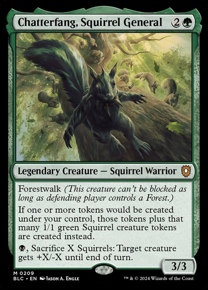 Chatterfang, Squirrel General — Bloomburrow Commander