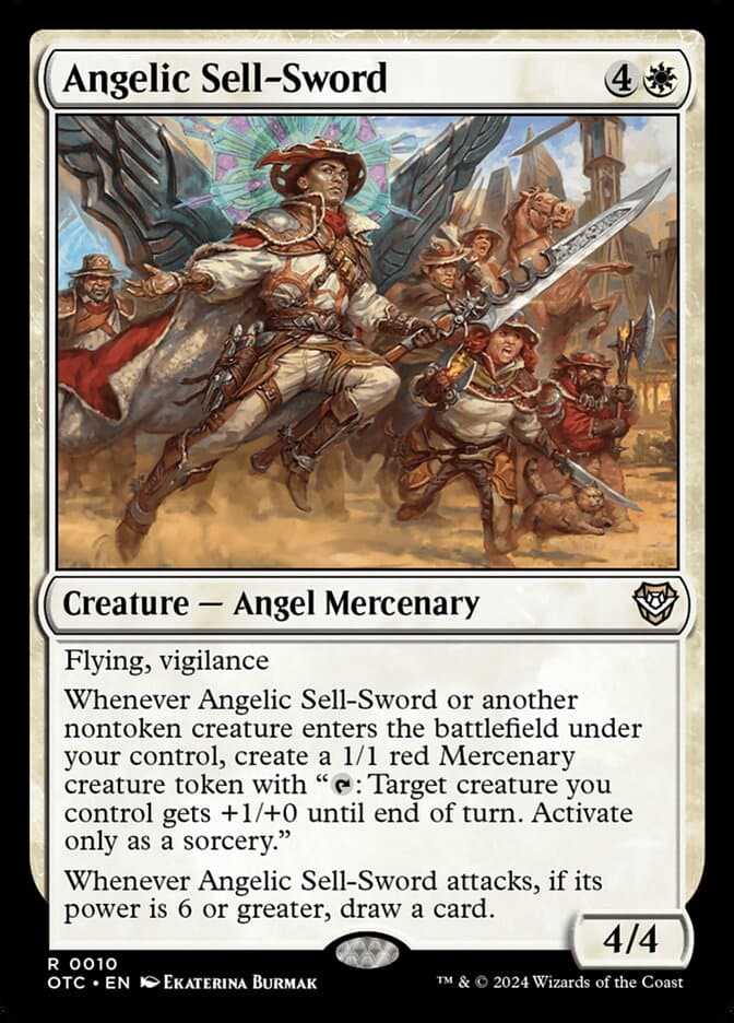 Angelic Sell-Sword — Outlaws of Thunder Junction Commander