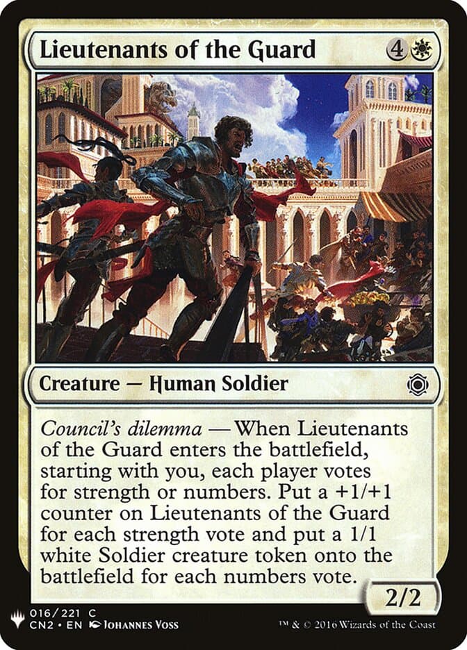 Lieutenants of the Guard — The List