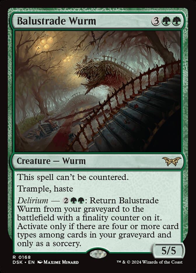 Balustrade Wurm — Duskmourn: House of Horror