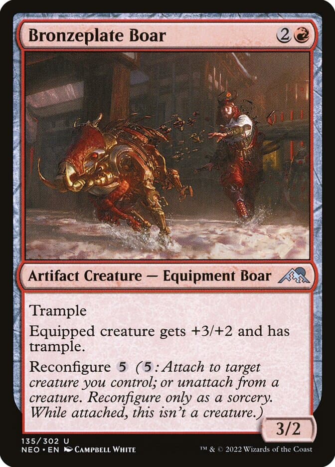 Bronzeplate Boar — Kamigawa: Neon Dynasty