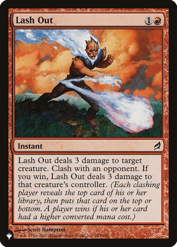 Lash Out — The List