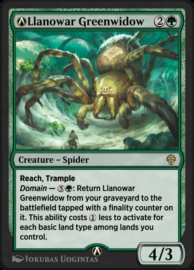 A-Llanowar Greenwidow — Dominaria United