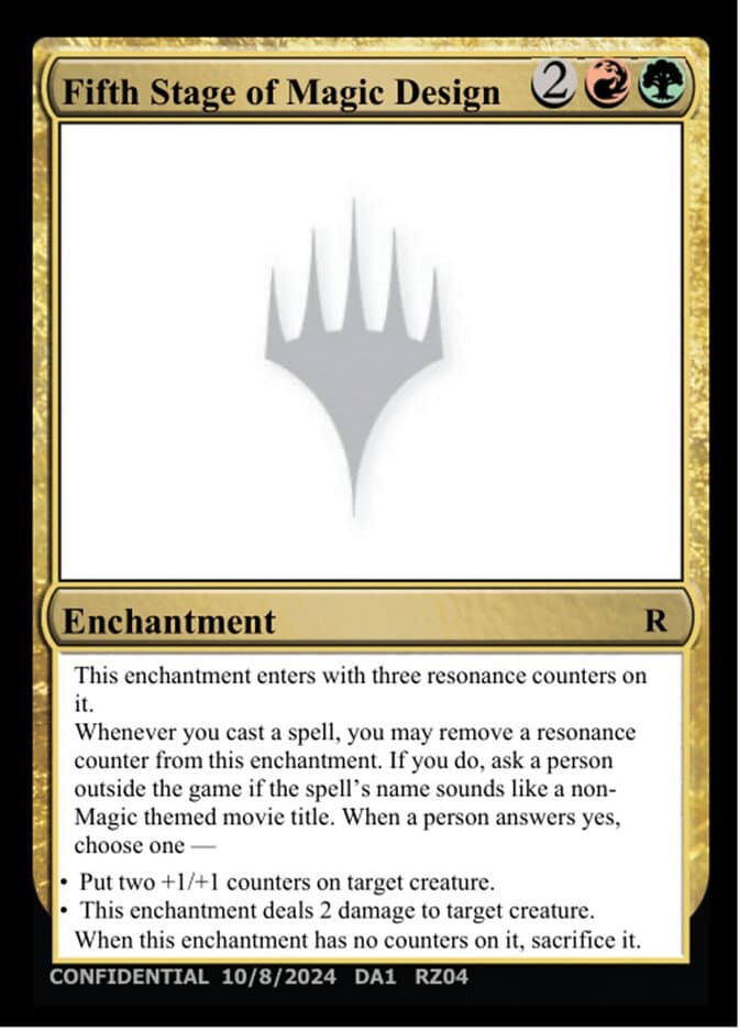 Fifth Stage of Magic Design — Unknown Event