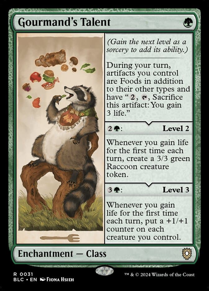 Gourmand's Talent — Bloomburrow Commander