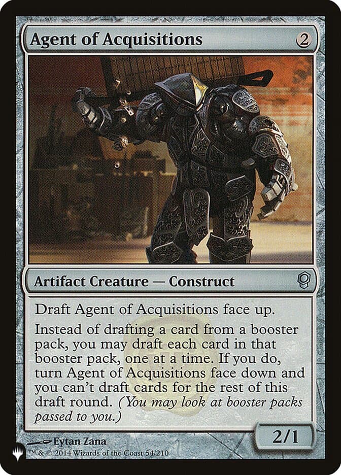 Agent of Acquisitions — The List