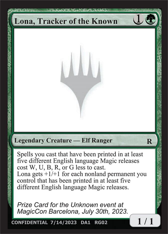 Lona, Tracker of the Known — Unknown Event