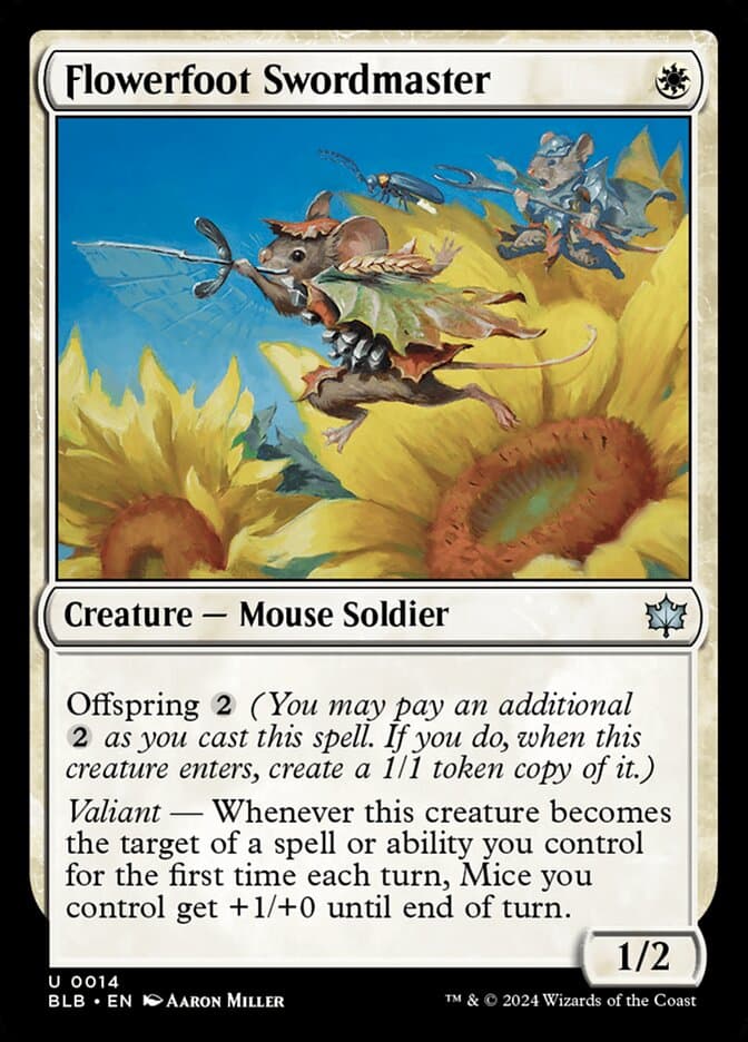 Flowerfoot Swordmaster — Bloomburrow