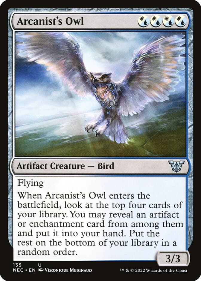 Arcanist's Owl — Neon Dynasty Commander