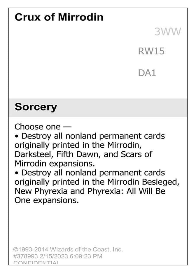 Crux of Mirrodin — Unknown Event