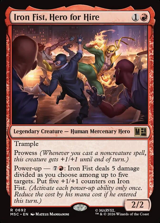 Iron Fist, Hero for Hire — Marvel Super Heroes Commander