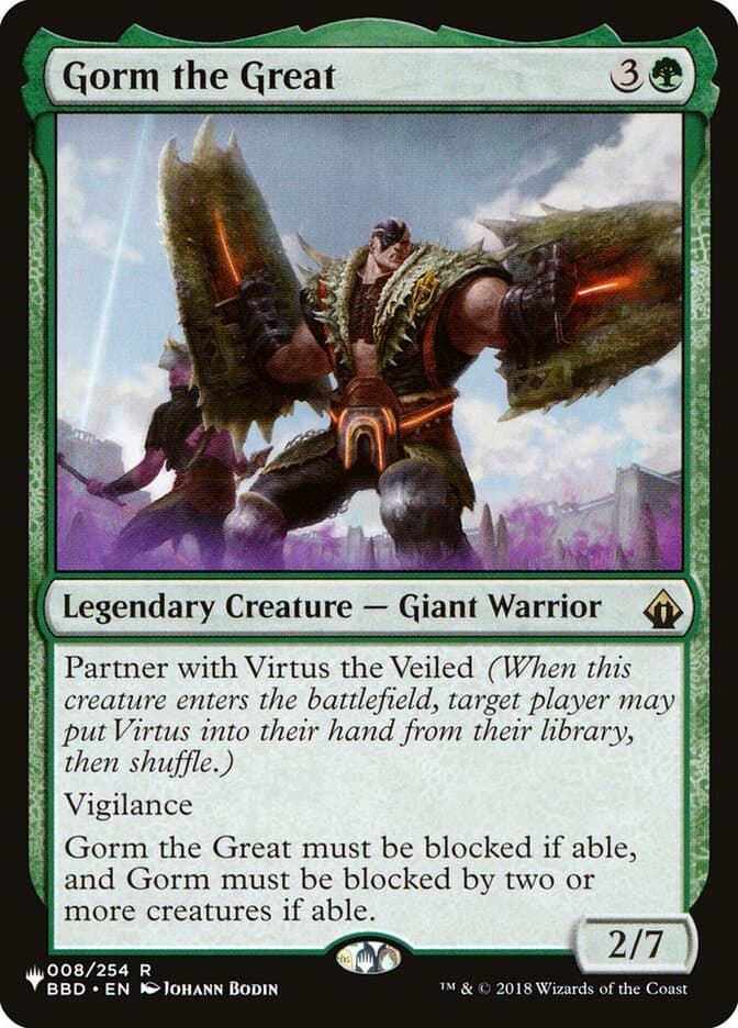 Gorm the Great — The List