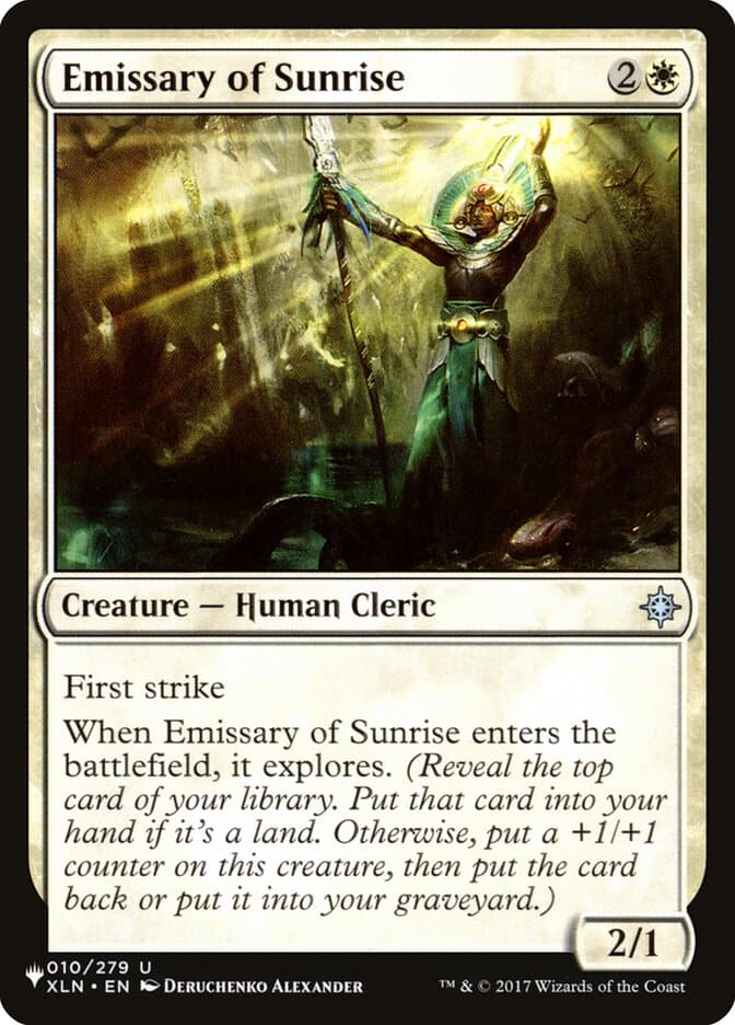 Emissary of Sunrise — The List