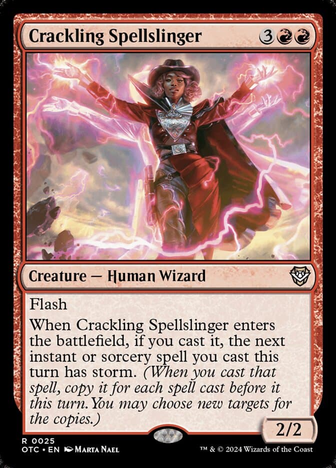 Crackling Spellslinger — Outlaws of Thunder Junction Commander