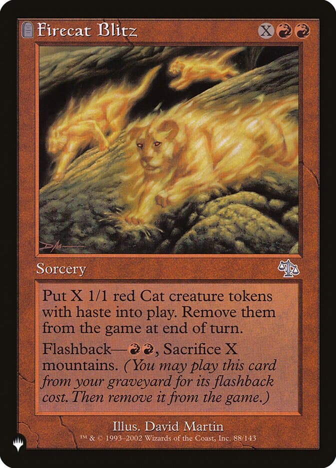 Firecat Blitz — The List