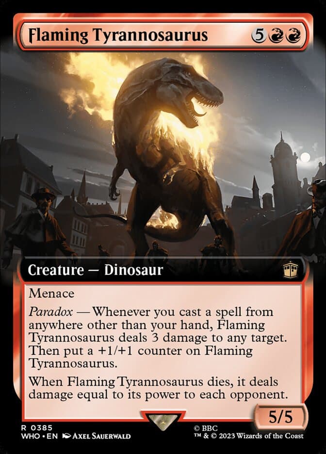 Flaming Tyrannosaurus — Doctor Who