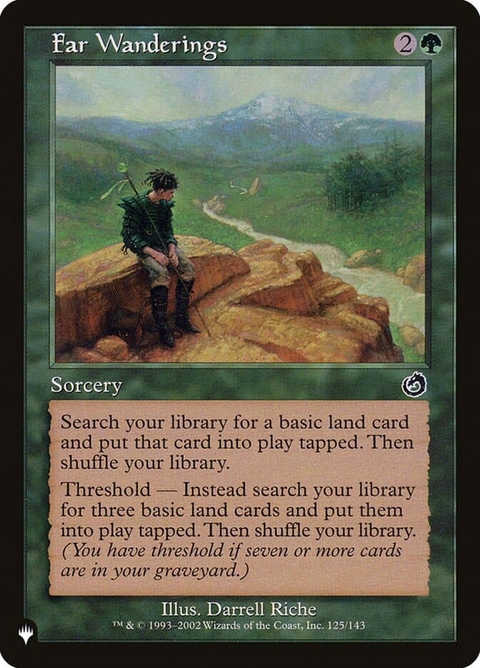 Far Wanderings — The List