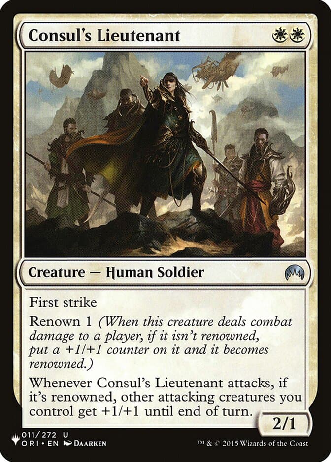 Consul's Lieutenant — The List